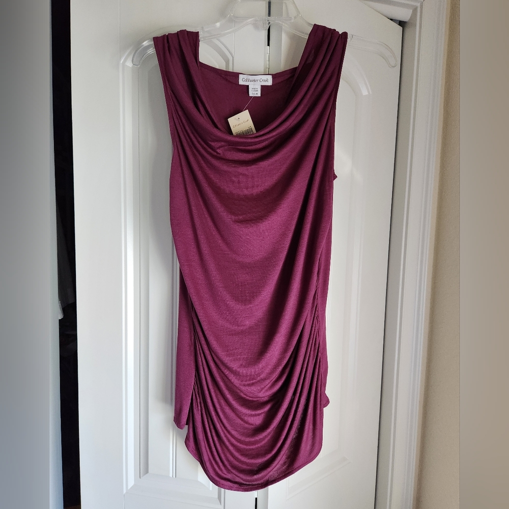 Beautiful Coldwater Creek Drape Body Top Sz S NEW!!